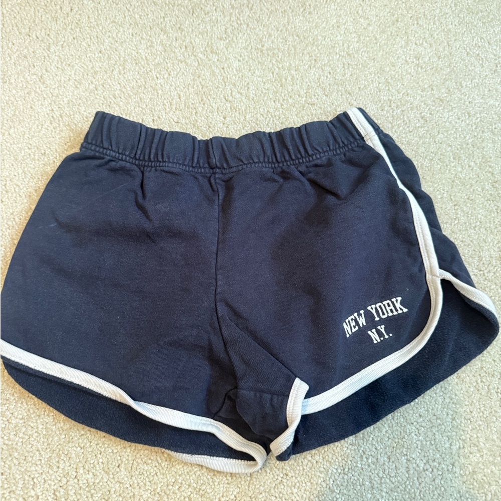 Brandy Melville High Waist Blue and White Shorts